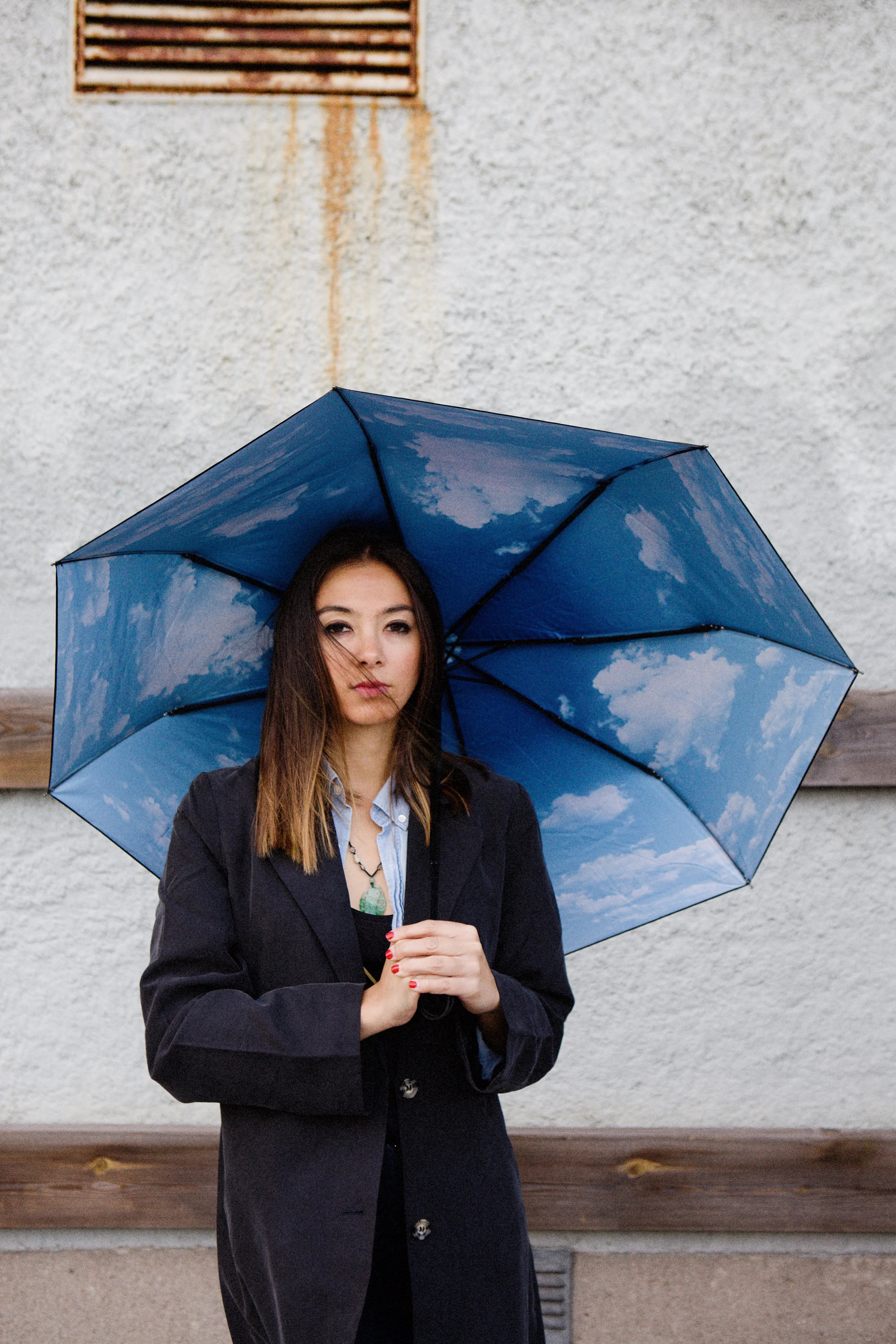Sky Lake Umbrella – Serene, Windproof & UPF50+ Protection.